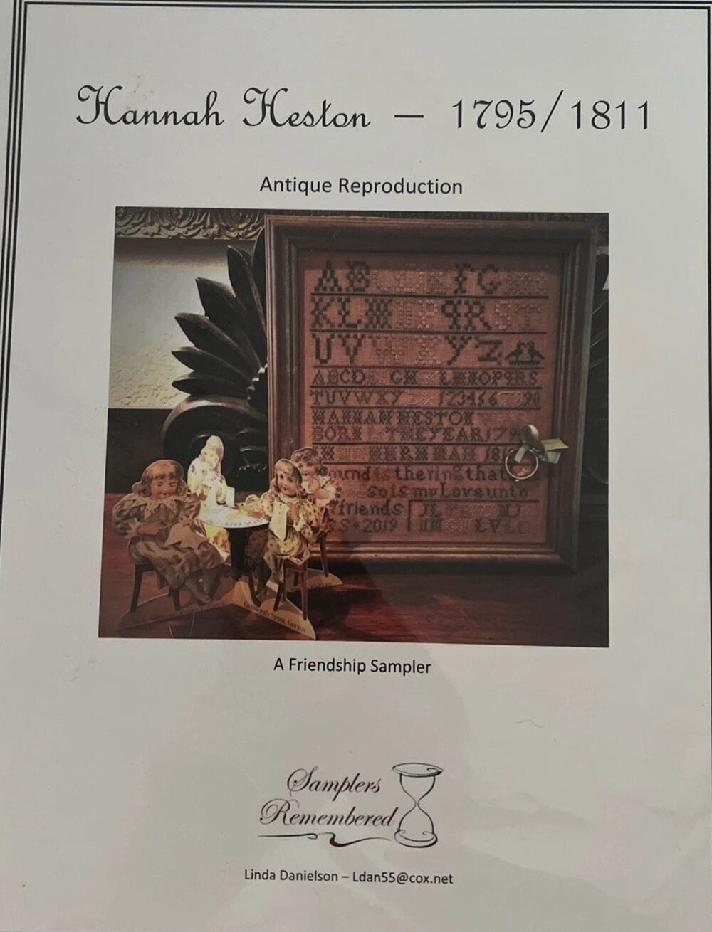 Samplers Remembered 1795-1811 Hannah Heston Friendship Cross Stitch Pattern